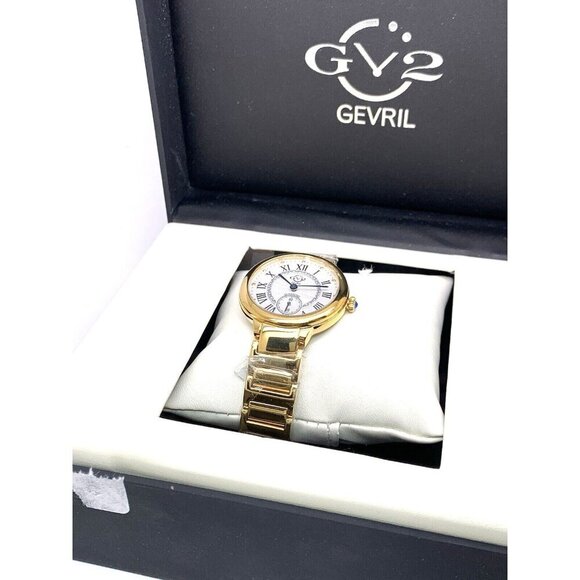 GV2 Gevril Women's Watch 12202B Rome Swiss Quartz Limited Edition Gold 3… - Picture 3 of 14